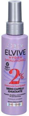 L'Oréal Paris Elvive Siero Spray per Capelli Hydra Hyaluronic con 2% di  Hyaluronic Care System. Senza Risciacquo 150 ml