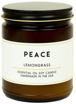 Peace Lemongrass Essential Oil Aromatherapy Candle