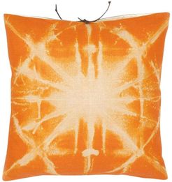 Printed Linen Pillow Starburst Orange