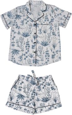 Gray Circe's Garden Short Pajama Set