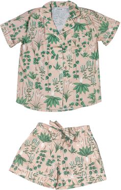 Pink Circe's Garden Short Pajama Set