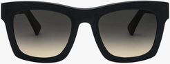 Crasher Sunglasses - Matte Black Frame - Black Gradient Lens