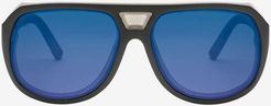 Stacker Sunglasses - Matte Black Frame - Blue Polarized Pro Lens