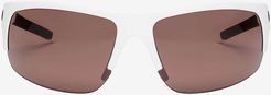 Tech One Pro Sunglasses - Matte White Frame - Rose Polarized Pro Lens