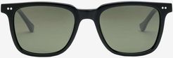 Birch Sunglasses - Gloss Black Bio Acetate Frame - Grey Polarized Lens