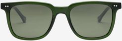 Birch Sunglasses - Gloss Olive Acetate Frame - Grey Polarized Lens