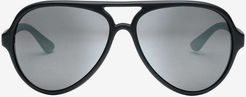 Elsinore Sunglasses - Matte Black Frame - Silver Polarized Lens