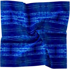 Nicole Miller Shibori Stripe Silk Blend Scarf In Indigo | Silk/Viscose