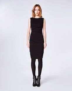Nicole Miller Lauren Ponte Dress In Black | Elastane/Rayon/Nylon | Size Extra Large