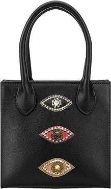 Nicole Miller Evil Eye Niki Mini Handbag In Black | Leather