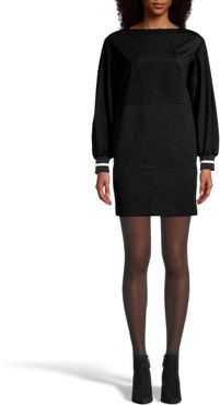 Nicole Miller Sweatshirt Dress In Charcoal Grey Heather | Rayon/Nylon/Lycra | Size Extra Large