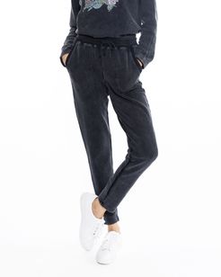 Nicole Miller Rock & Royalty Jogger Pants In Black | Cotton | Size Extra Large