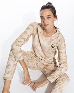 Nicole Miller Camouflage Crew Neck Sweatshirt | Cotton | Size Extra Large