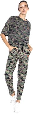 Nicole Miller Camouflage Crop Tee | Cotton | Size Extra Large