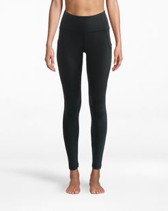 Nicole Miller Solid 7/8 Legging In Black | Polyester/Spandex | Size Extra Large