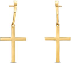 Nicole Miller 14K Holy Cross Dangle Earrings In Gold