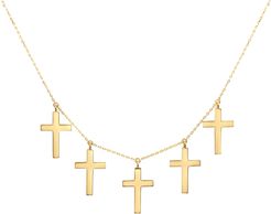 Nicole Miller 14K Holy Cross 5-Charms Necklace In Gold