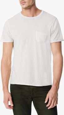 Joe's Jeans Chase Raw Edge Crew Men's T-Shirt in White | Size 2XL | Cotton