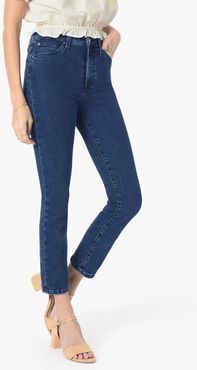 Joe's Jeans The Milla High Rise Straigh Leg Women's Straight Jeans in Mabry/Medium Indigo | Size 34 | Cotton/Spandex