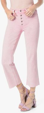 Joe's Jeans The Wyatt High Rise Crop Flare Women's Jeans in Pink Power | Size 34 | Cotton/Spandex