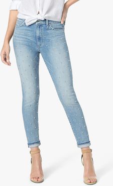 Joe's Jeans The Charlie Ankle High Rise Skinny Ankle Women's Jeans in Lilli/Light Indigo | Size 34 | Cotton/Polyester/Elastane