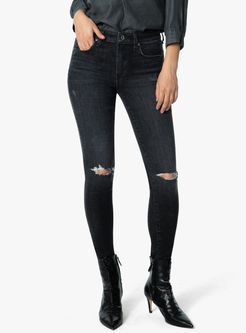 Joe's Jeans The Icon Ankle Mid-Rise Skinny Ankle Women's Jeans in Gwenneth/Black | Size 34 | Cotton/Elastane