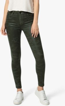 Joe's Jeans The Icon Ankle Mid-Rise Skinny Ankle Women's Jeans in Coated Laser Camo/Prints | Size 34 | Cotton/Spandex/Polyester