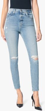 Joe's Jeans The Raine Super High Rise Cigarette Women's Jeans in Idyllic/Light Indigo | Size 34 | Cotton/Spandex