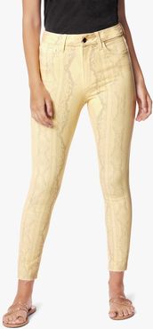 Joe's Jeans The Hi (Rise) Honey High Rise Curvy Skinny Crop Women's Jeans in Vesper Yellow/Prints | Size 34 | Cotton/Polyester/R