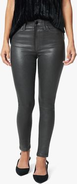 Joe's Jeans The Charlie High Rise Skinny Ankle Women's Jeans in Gunmetal Metallic/Grey | Size 34 | Cotton/Spandex/Polyester