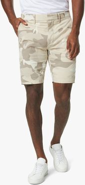 Joe's Jeans Brixton Short Straight + Narrow Trouser Short Men's in Silver Cloud Camo/Grey | Size 42 | Cotton/Elastane