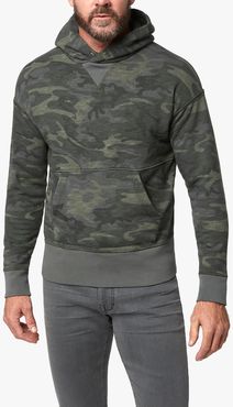 Joe's Jeans French Terry Hoodie Men's Jacket in Green Camo/Prints | Size 2XL | Cotton