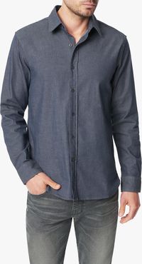Joe's Jeans Pointed Collar Shirt Men's in Indigo/Medium Indigo | Size 2XL | Cotton/Elastane