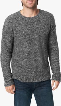 Joe's Jeans Drop Shoulder Crewneck Sweater Men's in Salt And Pepper/Grey | Size 2XL | Spandex