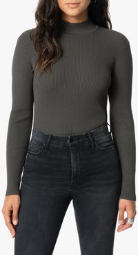 Joe's Jeans Mockneck Sweater Women's in Charcoal Grey | Size Large | Viscose