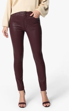 Joe's Jeans The Charlie High Rise Skinny Ankle Women's Jeans in Merlot/Red | Size 34 | Cotton/Elastane