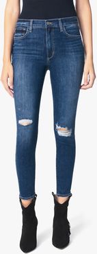 Joe's Jeans The Charlie High Rise Skinny Ankle Women's Jeans in Halo/Medium Indigo | Size 34 | Cotton/Elastane