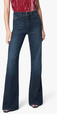Joe's Jeans The Molly High Rise Flare Women's Jeans in Badlands/Medium Indigo | Size 34 | Cotton/Elastane