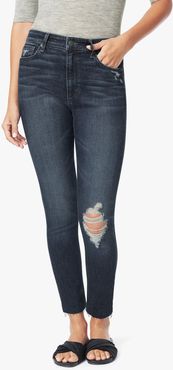 Joe's Jeans The Charlie High Rise Skinny Crop Women's Jeans in Hemlock/Dark Indigo | Size 34 | Cotton/Elastane