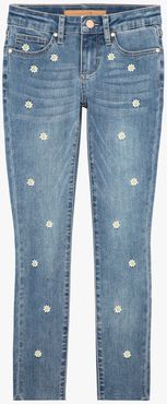 Joe's Jeans Floral Ankle Jean (Little Girls) Women's in Dewberry/Light Indigo | Size 6X | Cotton/Spandex/Viscose