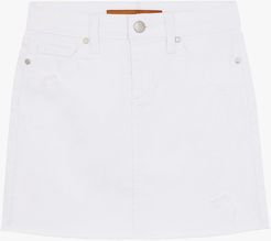 Joe's Jeans Stretch Denim Skirt (Big Girls) Women's in Bright White | Size 16 | Cotton/Spandex