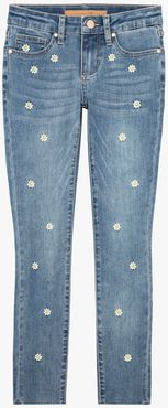 Joe's Jeans Floral Ankle Jean (Big Girls) Women's in Dewberry/Light Indigo | Size 16 | Cotton/Spandex/Viscose
