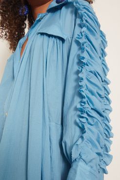 Amanda Coat Dress in Blue