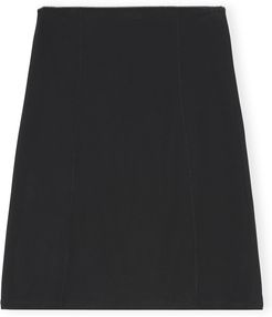 Rayon Slip Skirt in Black