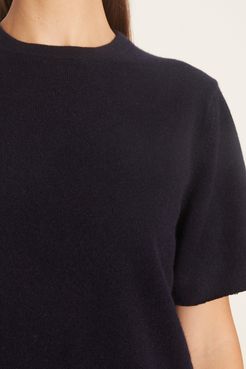 Cashmere T-Shirt in Navy