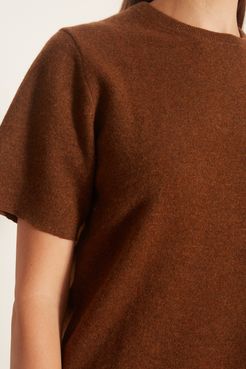 Cashmere T-Shirt in Rust