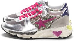Running Sneakers in Multicolor Glitter/Fuxia Star