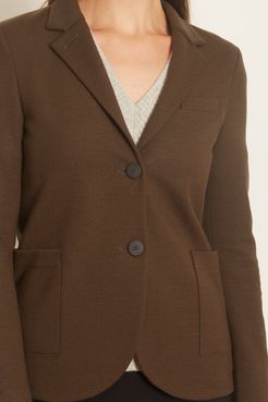 Superfine Merino Boyfriend Blazer in Moss Green