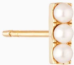 Pearl Bar Stud in Gold