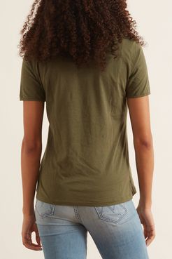 The Frequent Flyer Tee in Green Peace